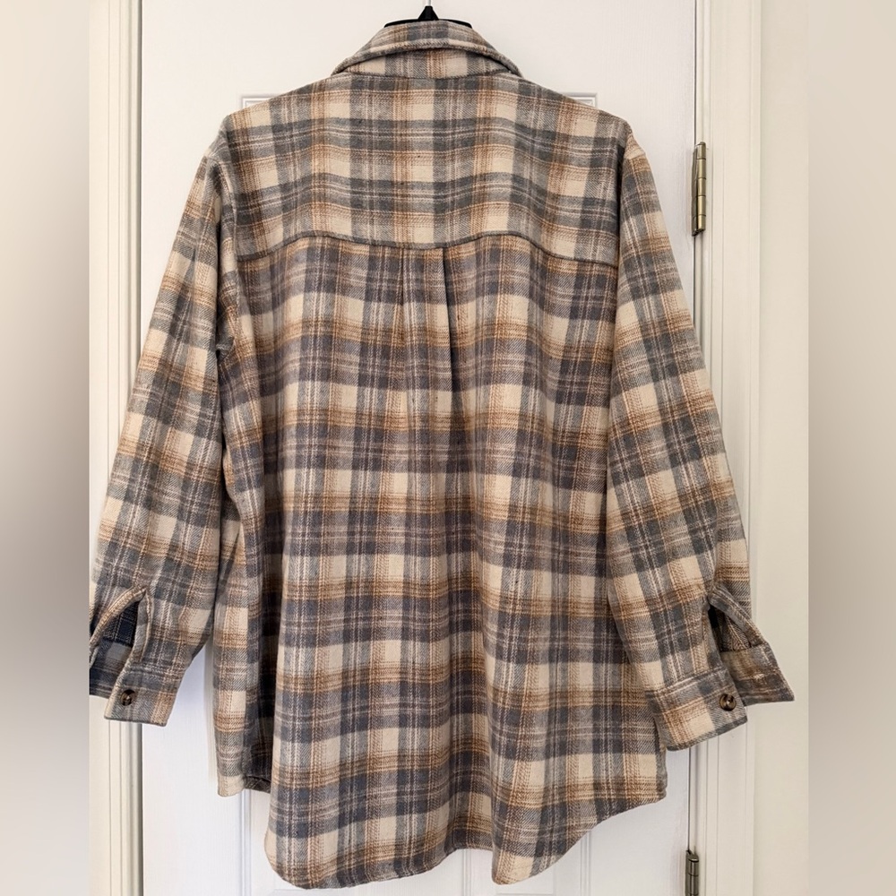 NWOT Dizzy Lizzy flannel shacket Size XL - Picture 2 of 5